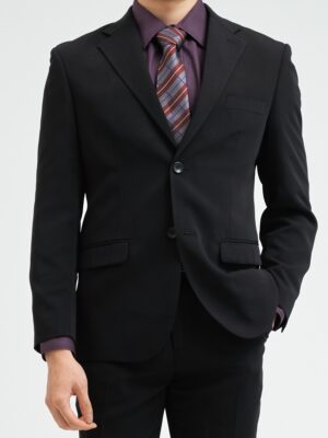 【紳士版】內斂黑直紋面