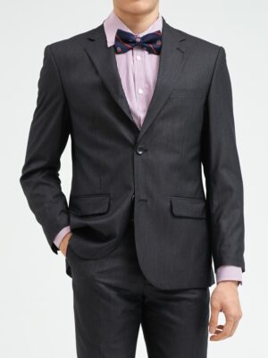 【紳士版】深灰底細條紋