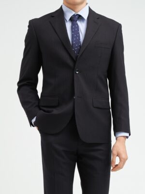 【紳士版】黑底細條紋(白紋)