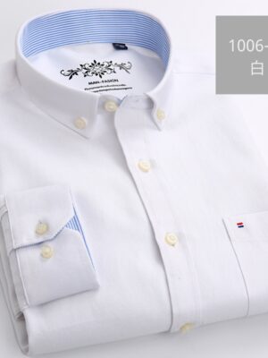 【休閒襯衫】棉牛津布素面、條紋共13色