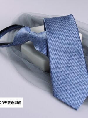 拉鍊領帶｜8公分自動領帶・素面刷色系列三款