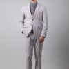 【新修身版】極淺灰白成套西裝・白馬王子氣質款