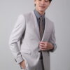 【新修身版】極淺灰白成套西裝・白馬王子氣質款