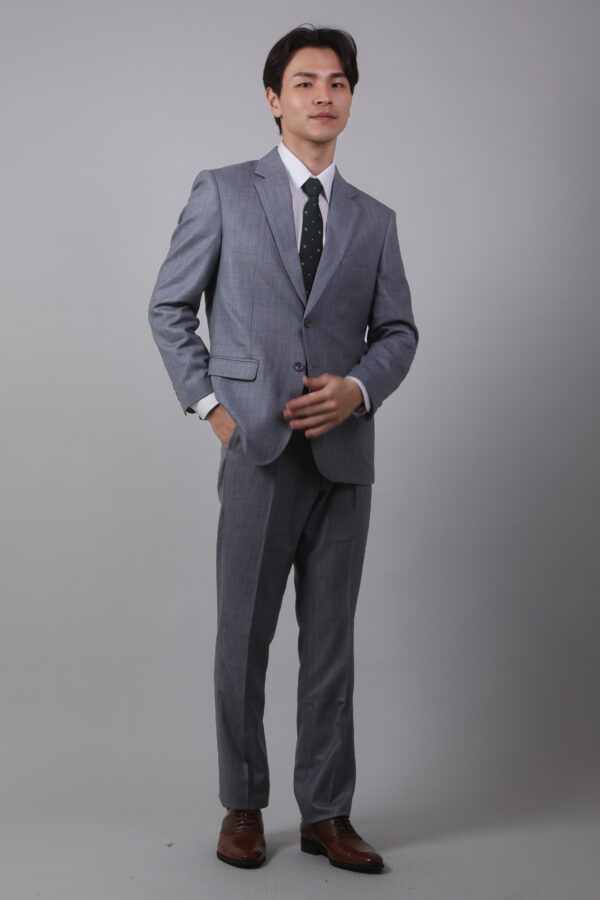 【舊紳士版】淺藍灰成套西裝・質感主播款