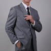 【舊紳士版】淺藍灰成套西裝・質感主播款