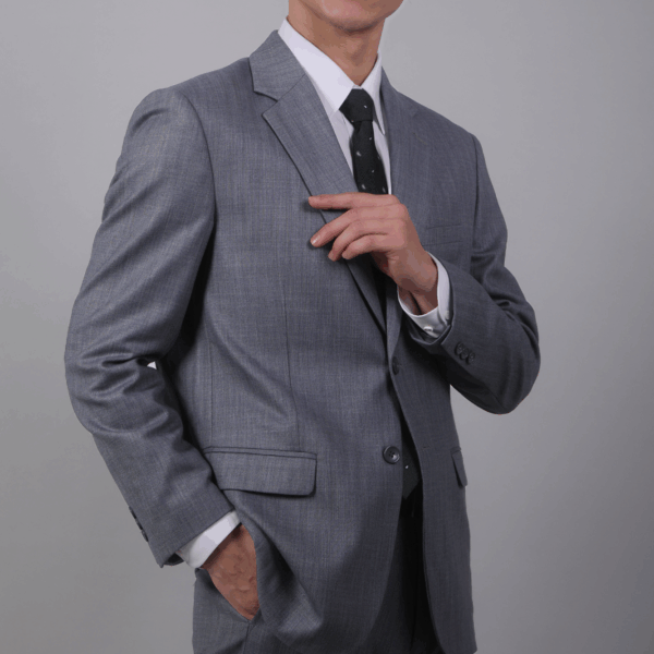 【舊紳士版】淺藍灰成套西裝・質感主播款