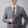 【新修身版】淺灰色成套西裝・商務休閒百搭款