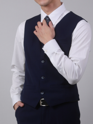 81130-5B-0024正 【新修身版】海軍藍背心・魅力型男款