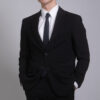 【新紳士版】黑色經典素面成套西裝・經典不敗款