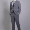 【新紳士版】淺灰質感素面成套西裝・氣質暖男款
