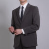 【新紳士版】咖灰氣質素面成套西裝・獨家暢銷款