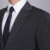 【新紳士版】深灰經典條紋成套西裝・霸道總裁款