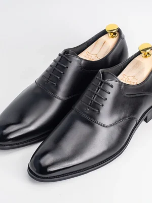 台灣手工皮鞋｜經典熱銷・繫帶小牛皮鞍部牛津鞋