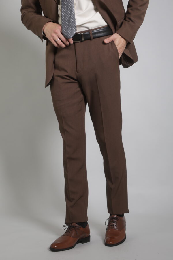 【新修身版】摩卡深棕成套西裝・劍領設計・沉穩典雅款