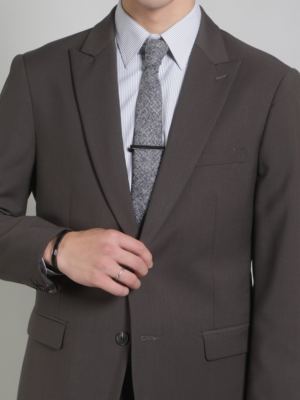 【新修身版】炭灰成套西裝・劍領設計・冷峻高雅款