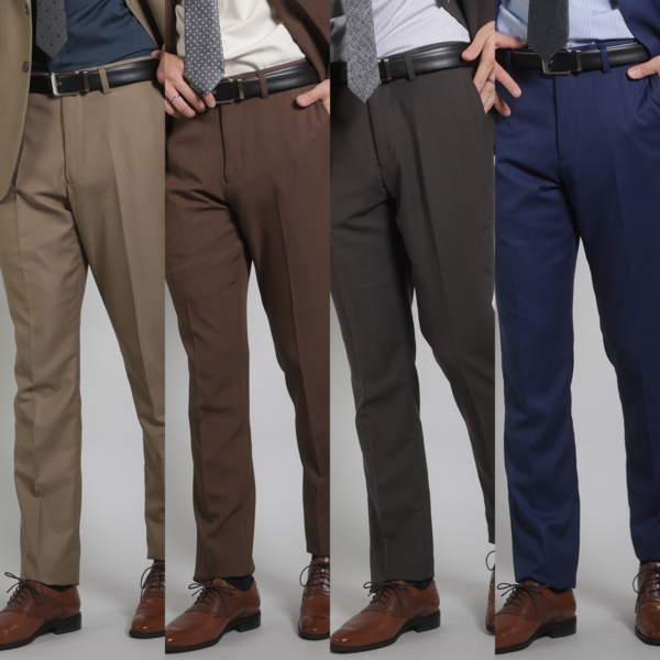 修身平面西裝褲・時尚新色・絕佳手感