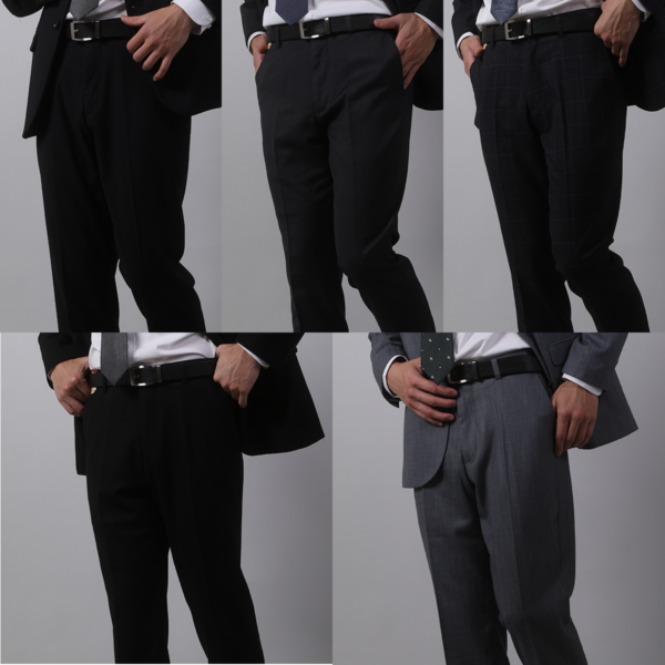 直筒平面西裝褲・經典多色