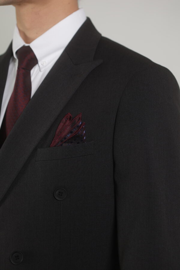 【新修身版】【雙排釦】深黑灰色成套西裝・劍領設計・沉穩質感款