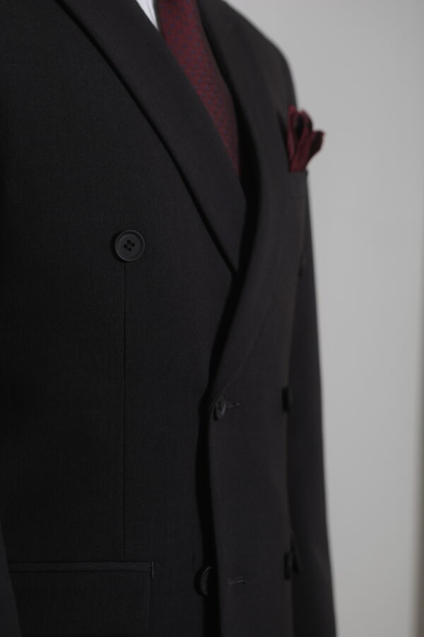 【新修身版】【雙排釦】深黑灰色成套西裝・劍領設計・沉穩質感款