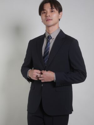81150-3A 丈青色成套西裝實拍照