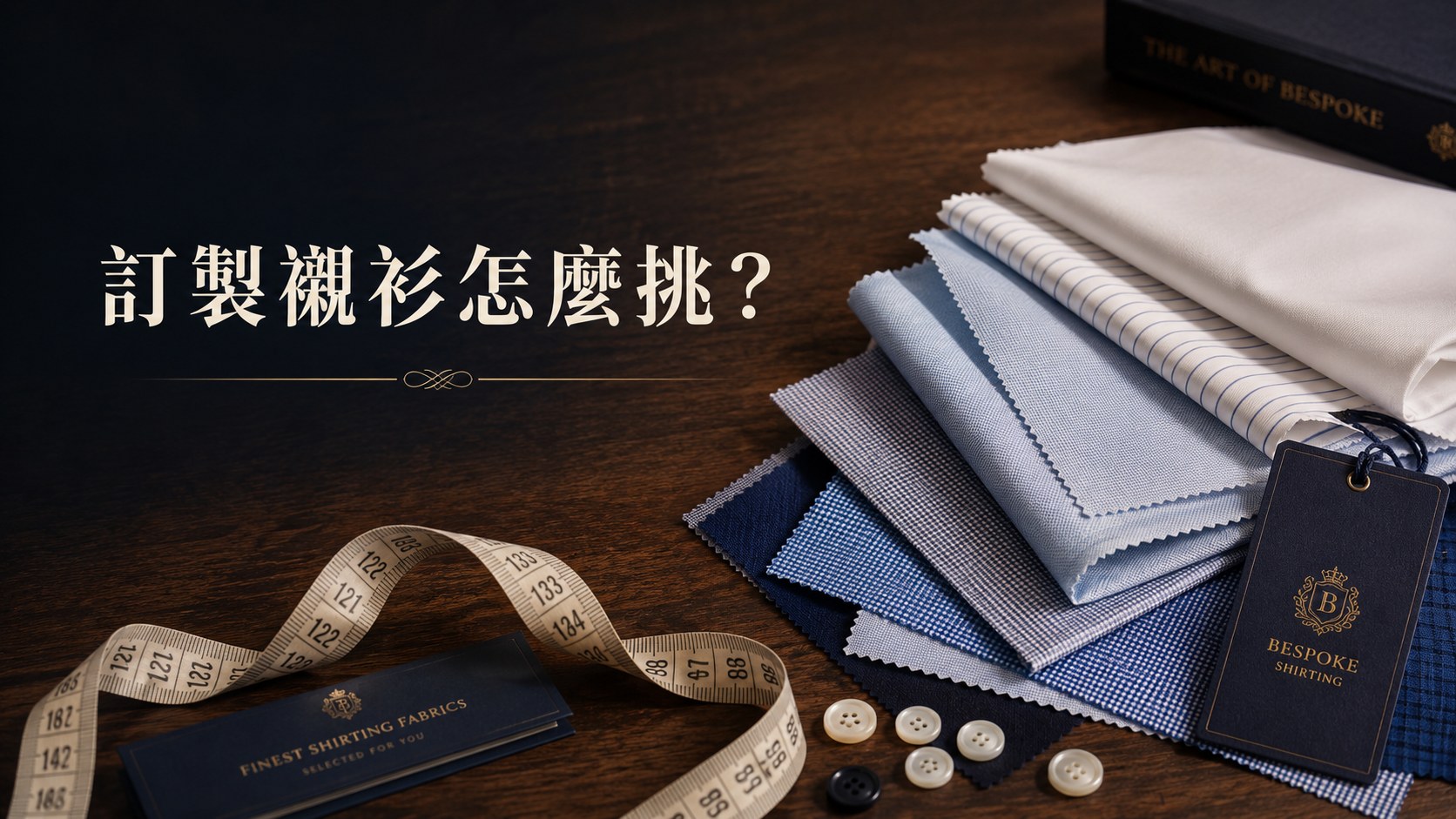 訂製襯衫怎麼挑 布料樣本與量身尺