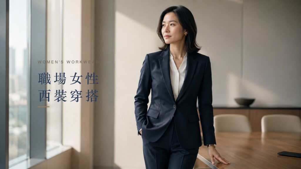 職場女性西裝怎麼搭 — 套裝辦公室示意