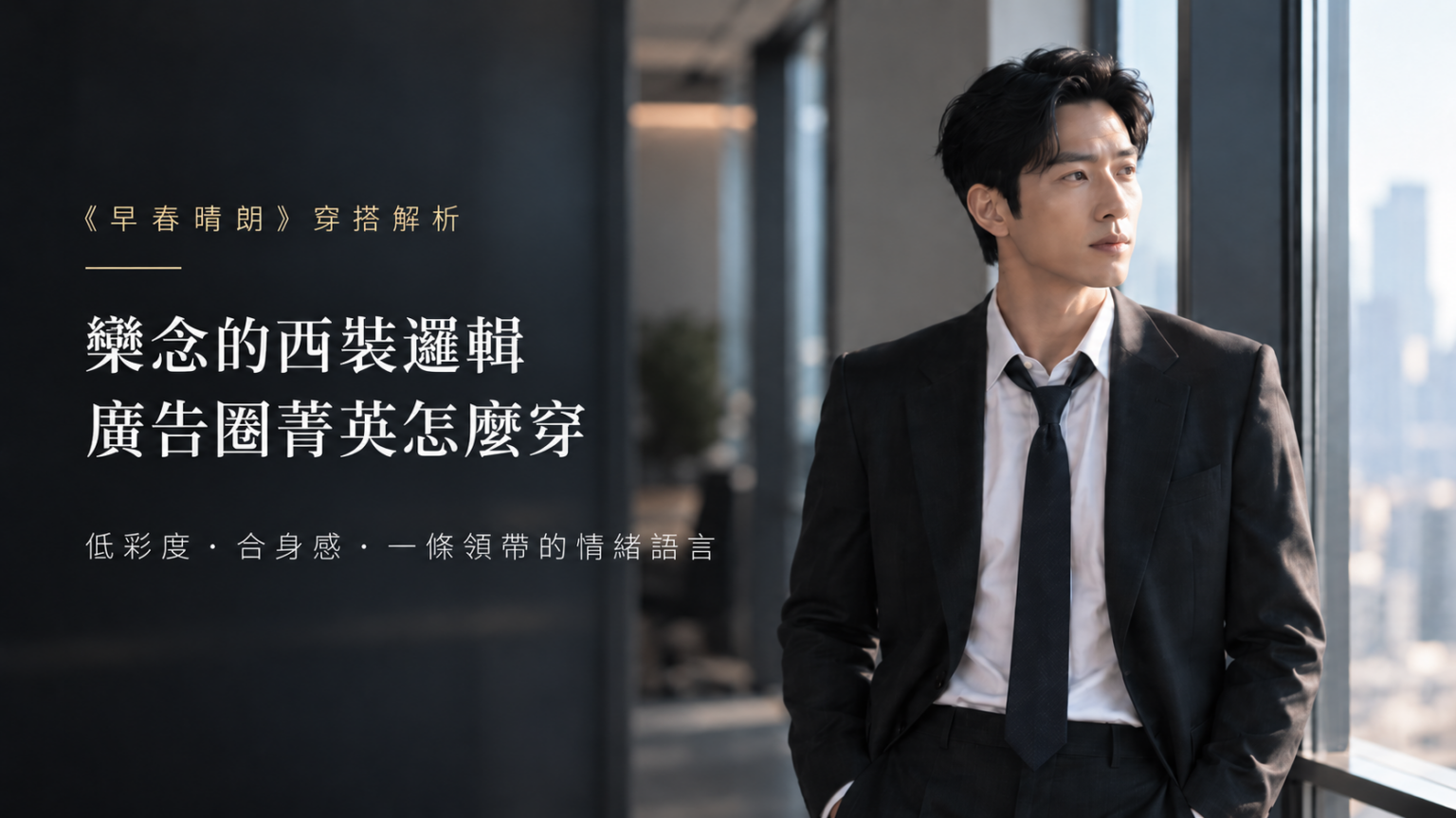 《早春晴朗》欒念西裝穿搭解析，廣告圈菁英的西裝邏輯