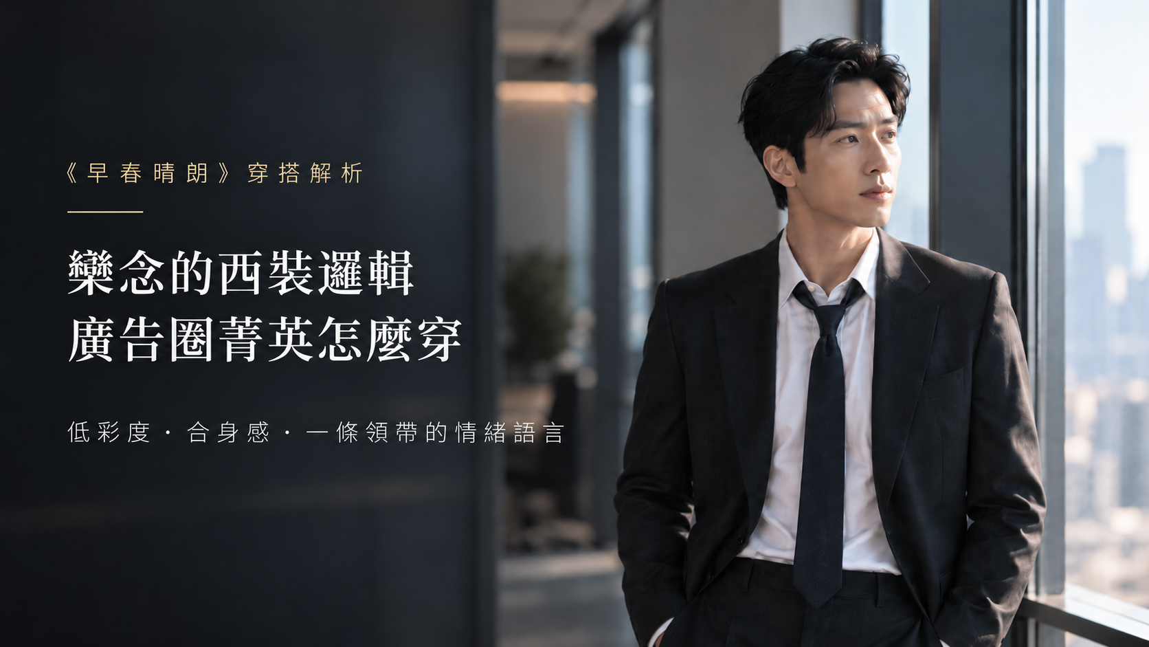 《早春晴朗》欒念西裝穿搭解析，廣告圈菁英的西裝邏輯