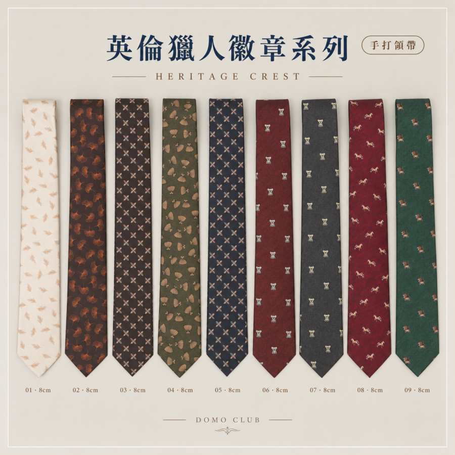 英倫獵人徽章系列手打領帶封面圖